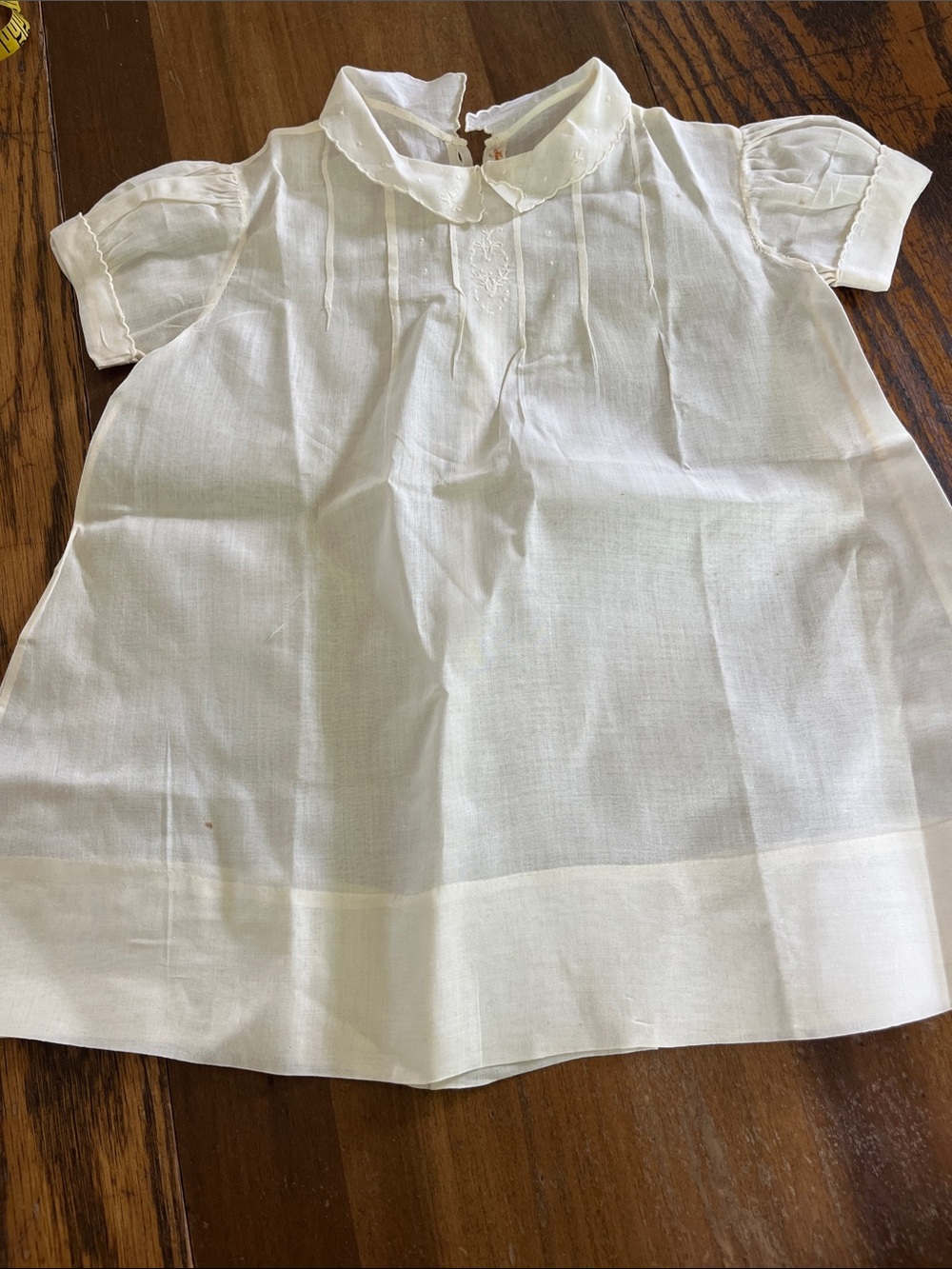 Vintage beautiful hand stitched pin tucked embroidered baby dress